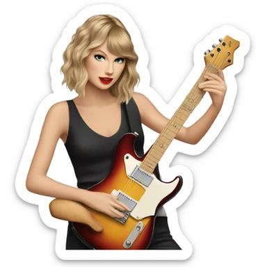 Taylor swift playing guitar sticker