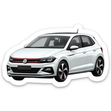 volkswagen polo aw 2019 gti white sticker