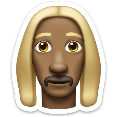 snoop dog with blonde hair  sticker