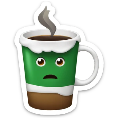 fir drinking coffee sticker