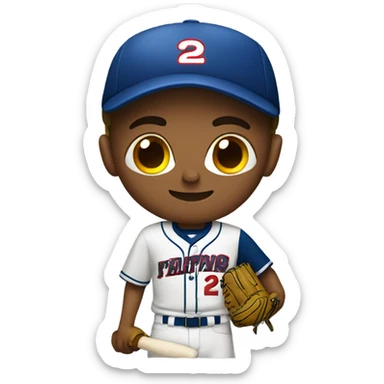 Baseball player 21st birthday sticker