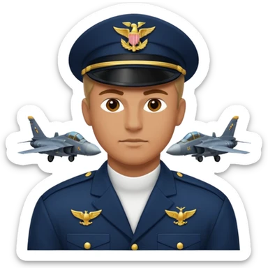 a big powerful fighter of the navy sticker