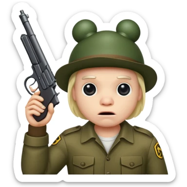 bufo with a gun to his head cause he wants to end it all sticker