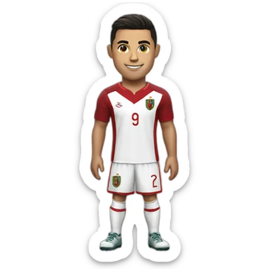 Cristiano Ronaldo with Portugal Shirt sticker