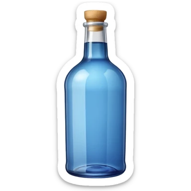 Blue Alcohol bottle sticker
