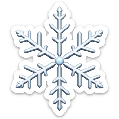 white snowflake white sticker