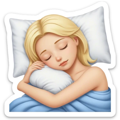Blonde girl sleeping  sticker