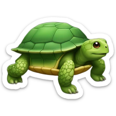 tortue sur une tortue sticker