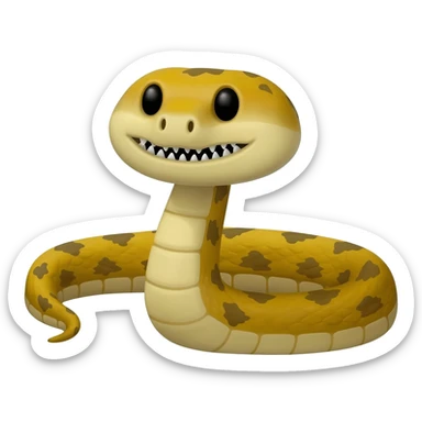 snake with teeth sticker
