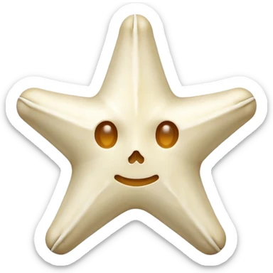 starshape made of bone. no face . no outer ridge. no eyes. no. nose. no mouth sticker