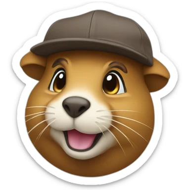 Gopher with a backwards cap doing a money spread sticker