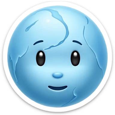 Pluto but in a blue color sticker