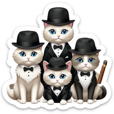 Ragdoll cat mafia gang  sticker
