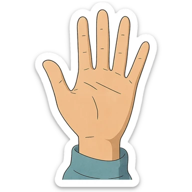 ghibli style stop hand sticker