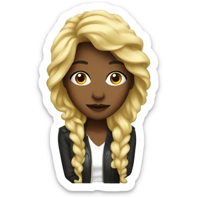 Female music artist sticker