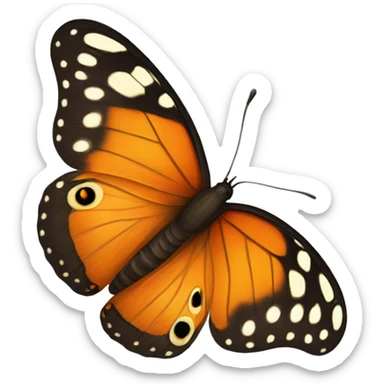 Orange butterfly  sticker