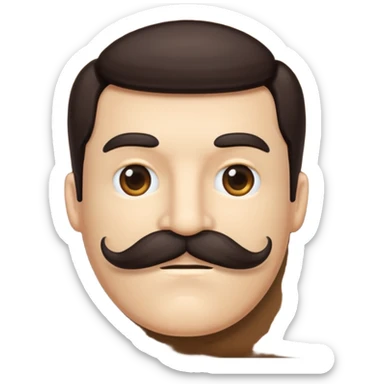 mustache only sticker