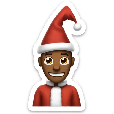 Cartoon Freddy with Santa costume sticker