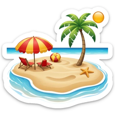 Beach emoji sticker