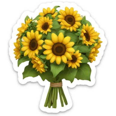 sunflower bouquet ￼ sticker