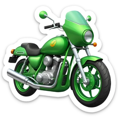 Green motorcycle sticker
