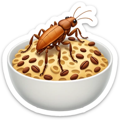 Roaches in cereal sticker