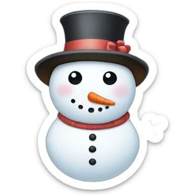 snowman and snowgirl sticker