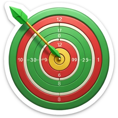 Tag vermelha com uma flecha pra cima verde sticker