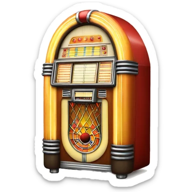 retro style jukebox sticker