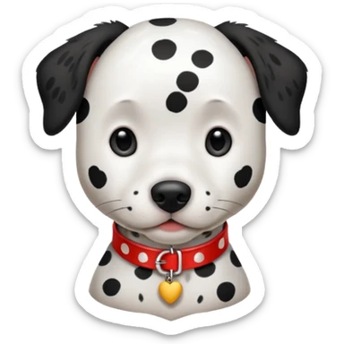 Dalmatian with spotted collar sticker
