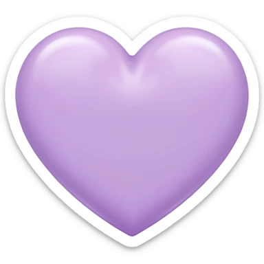 lilac heart sticker