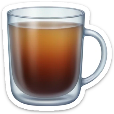 Cup of tea in a glass mug sticker