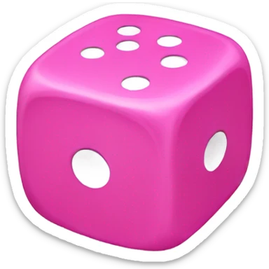 Pink dice  sticker