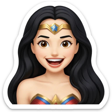 Wonder Woman laughing sticker