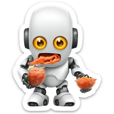 A robot eating kimchi  sticker
