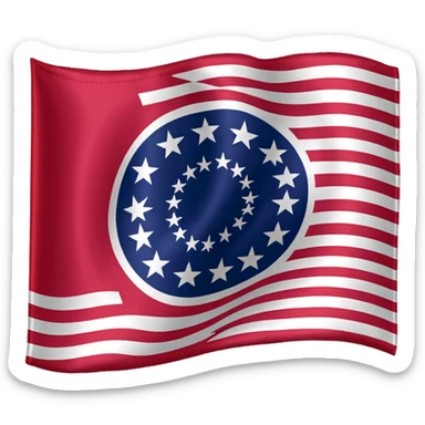 The flag of the US state of Ohio sticker