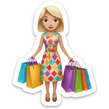 Shopping bags women sticker