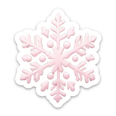 pastel pink snowflake  sticker