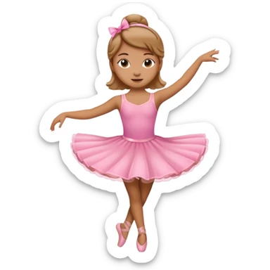Emoji of pink dress cutie patutie twirling ballerina  sticker