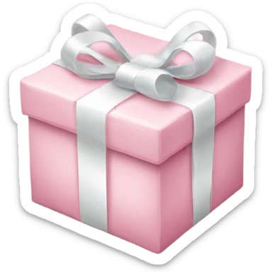 Light pink Christmas gifts under a white Christmas tree  sticker