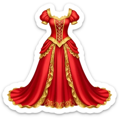 Fairy Tale Costume including red and other colors sticker