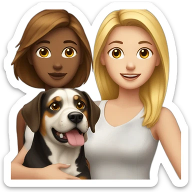 White Girl with a rotweiler dog sticker