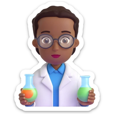 black scientist sticker