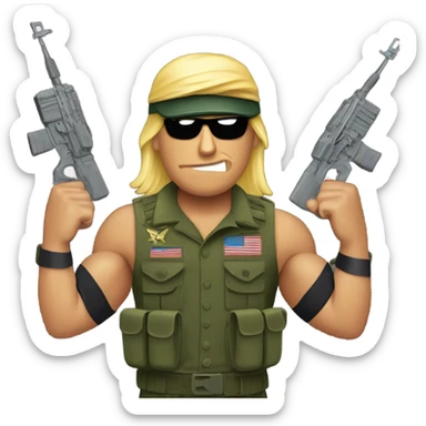 Donald trump rambo sticker