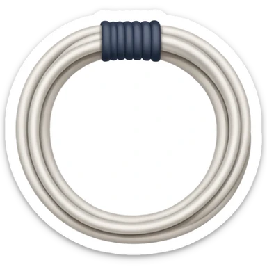 straight white rope sticker