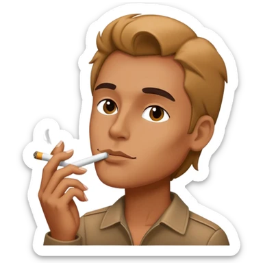 smoking cock sticker