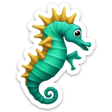 sea horse with spikes sticker