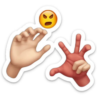 A God left hand and a devil right hand sticker