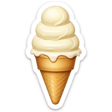 A single scoop of ice cream, smooth and creamy texture, glossy and soft, realistic, high detail, simple and cute design, isolated on white background, centered composition
 sticker
