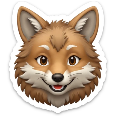 A Coyote Emoji sticker